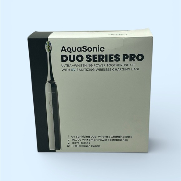 AquaSonic Other - Aquasonic Duo Series Pro Ultra Whitening Power Toothbrush Set New / Sealed Box​​